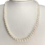 Collier d'occasion en or jaune 750, perles de culture et diamants, 80 cm - vue 2