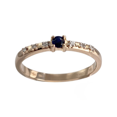 Bague MAUBOUSSIN d'occasion or 750 jaune diamant saphir