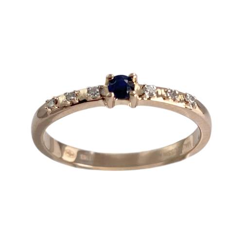Bague MAUBOUSSIN d'occasion or 750 jaune diamant saphir