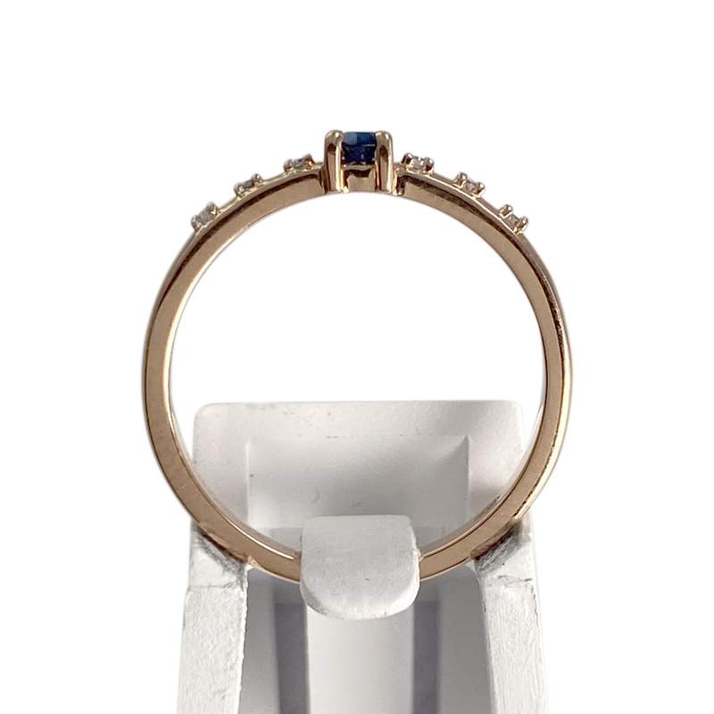 Bague MAUBOUSSIN d'occasion or 750 jaune diamant saphir - vue 3