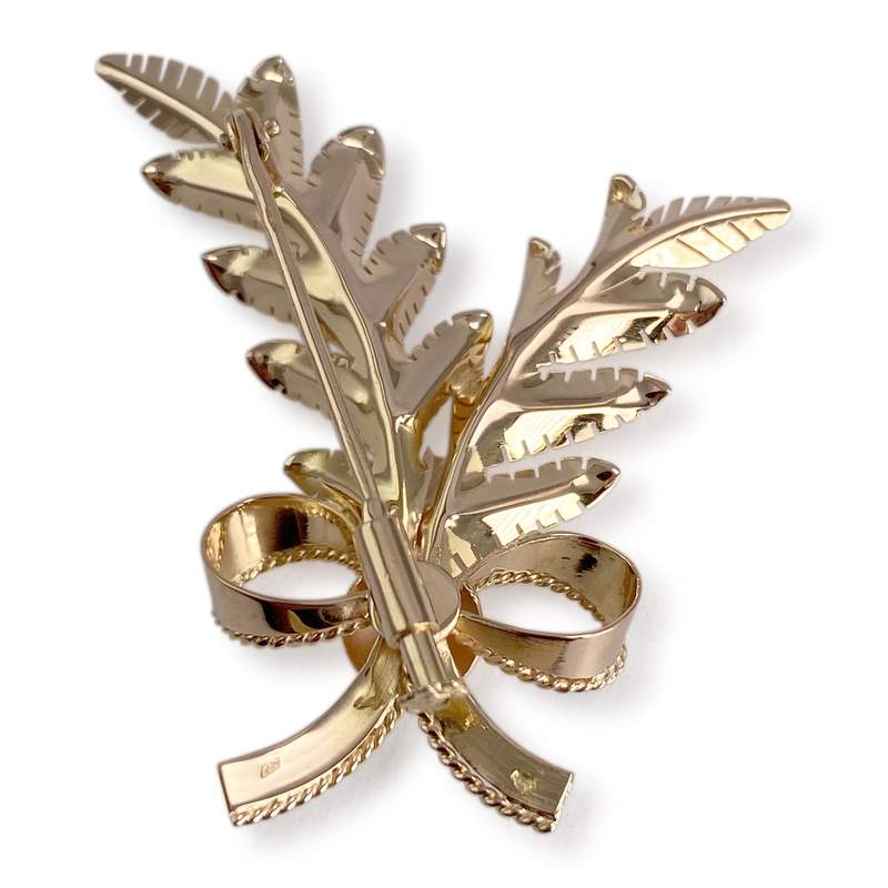 Tweedehands broche in 750 geel goud - bekijk 2