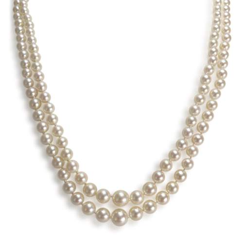 Second-hand necklace 750 yellow gold cultured pearl