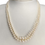 Collier d'occasion or 750 jaune perle de culture - vue 2