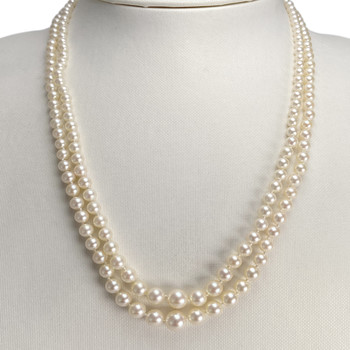 Tweedehands gouden collier 750 gele gekweekte parel