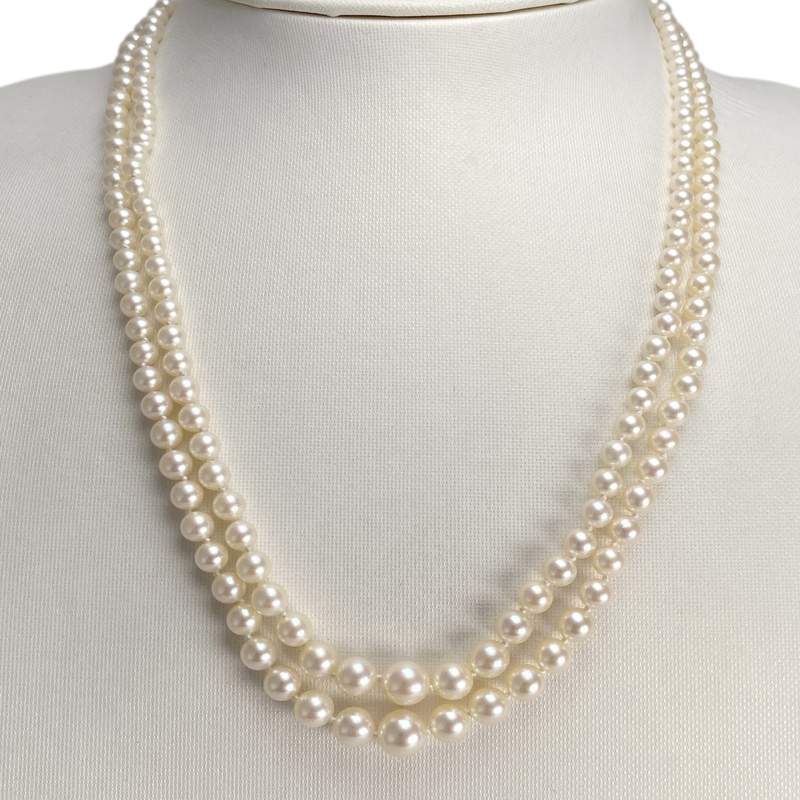 Collier d'occasion or 750 jaune perle de culture - vue 2