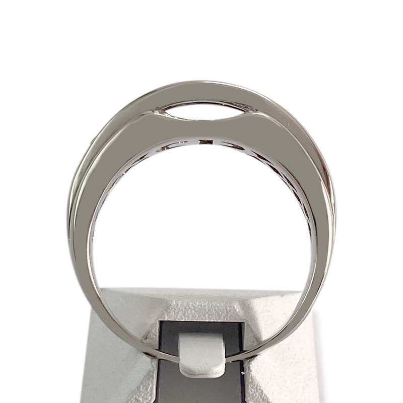 Bague d'occasion or 750 blanc diamants - vue 3