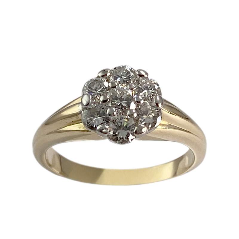 Bague d'occasion 2 ors 750 diamants - vue 1