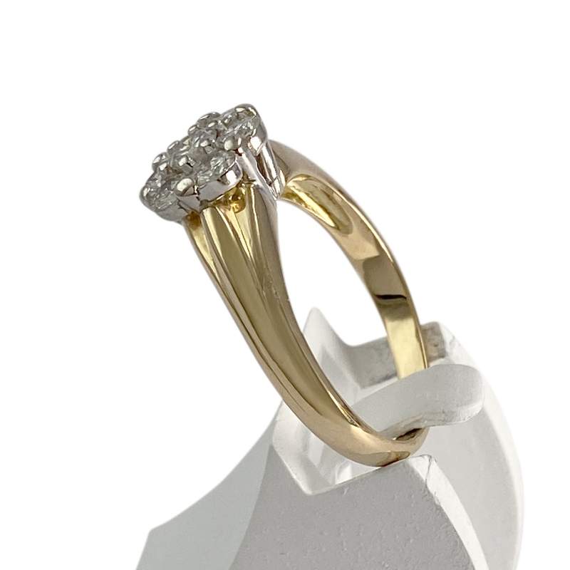 Bague d'occasion 2 ors 750 diamants - vue 2