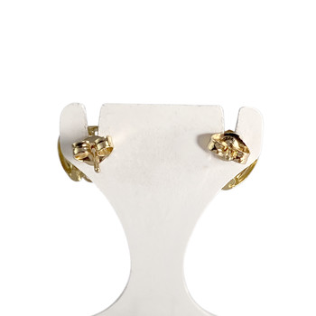 Boucles d'oreilles d'occasion or 750 jaune zirconias et saphirs