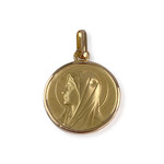 Médaille vierge d'occasion or 750 jaune nacre - vue 1