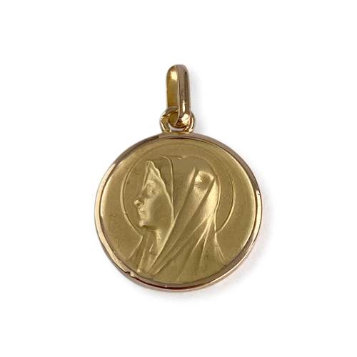 Médaille vierge d'occasion or 750 jaune nacre
