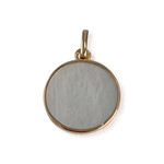 Médaille vierge d'occasion or 750 jaune nacre - vue 2