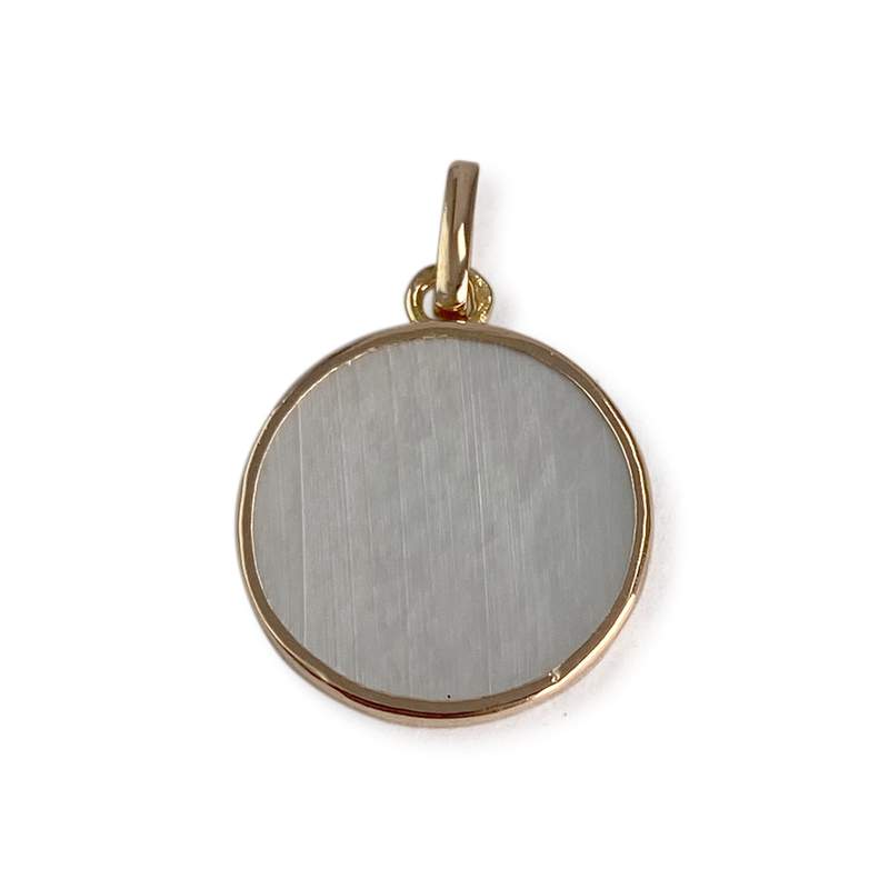 Médaille vierge d'occasion or 750 jaune nacre - vue 2