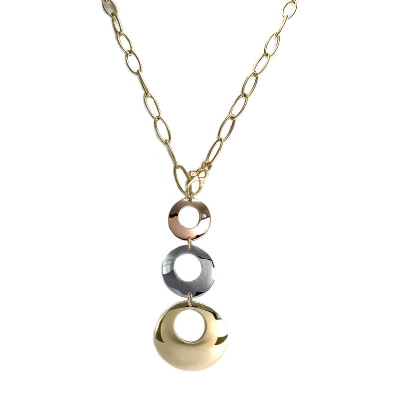 Collier d'occasion 3 ors 750 maille forçat - vue 1