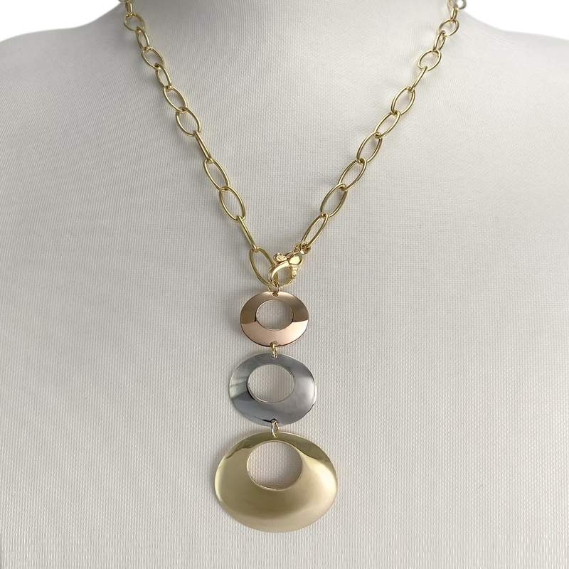 Collier d'occasion 3 ors 750 maille forçat - vue 2