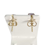 Boucles d'oreilles d'occasion or 750 jaune améthystes - vue 3