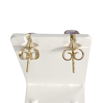 Boucles d'oreilles d'occasion or 750 jaune améthystes