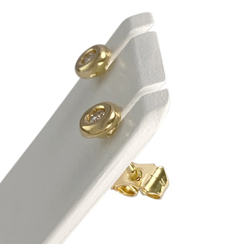 Boucles d'oreilles d'occasion or 750 jaune diamants