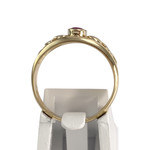 Bague d'occasion or 750 jaune diamants et rubis - vue 3