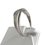 Bague d'occasion or 375 blanc diamants - vue 2