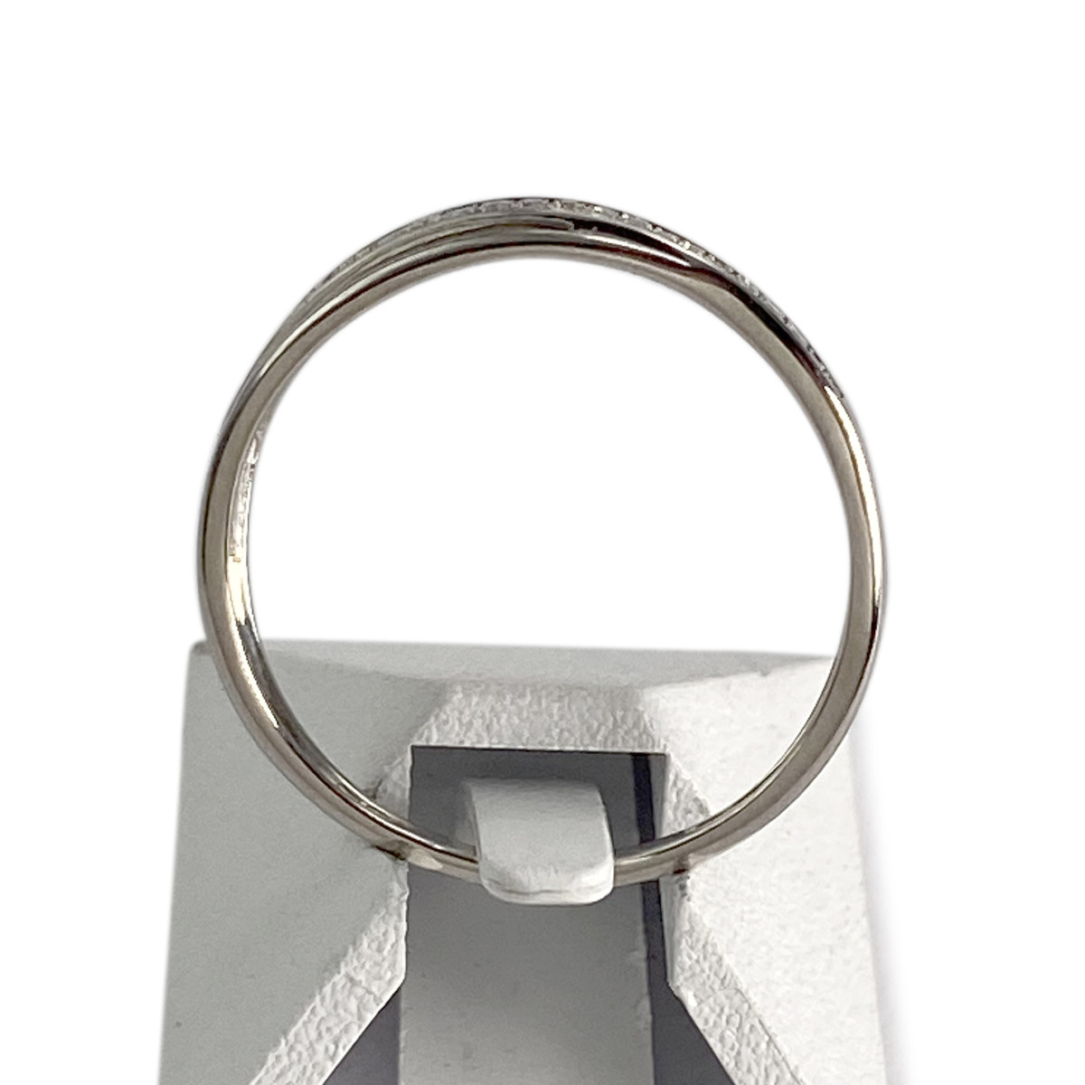 Bague d'occasion or 375 blanc diamants - vue 3