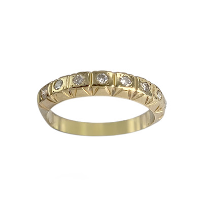 Bague d'occasion or 750 jaune diamants - vue 1