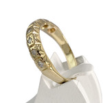 Bague d'occasion or 750 jaune diamants - vue 2