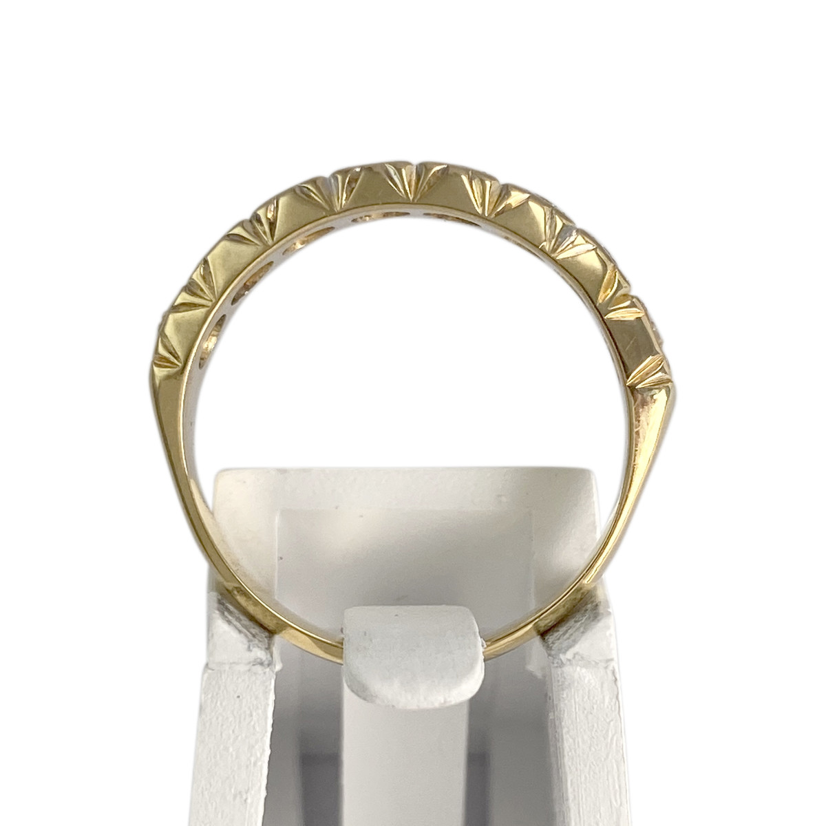 Bague d'occasion or 750 jaune diamants - vue 3