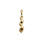 Pendentif d'occasion  or 750 2 tons diamants - vue 2