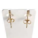 Boucles d'oreilles d'occasion or 750 jaune topazes traitées sky blue citrines péridots et améthystes - vue 3