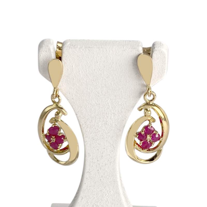 Boucles d'oreilles d'occasion or 750 jaune rubis - vue 1