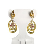 Boucles d'oreilles d'occasion or 750 jaune rubis - vue 3