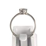 Solitaire d'occasion or 750 blanc zirconia - vue 3