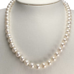 Collier d'occasion or 750 jaune maille perles de culture - vue 1