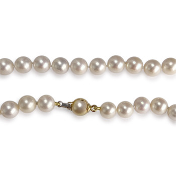 Collier d'occasion or 750 jaune maille perles de culture