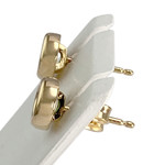 Boucles d'oreilles d'occasion or 750 jaune émeraudes - vue 2