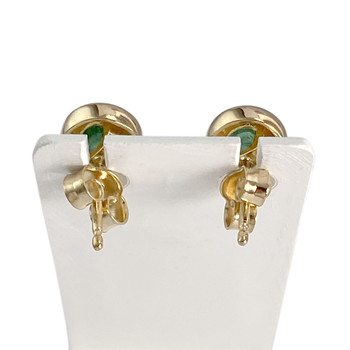 Boucles d'oreilles d'occasion or 750 jaune émeraudes