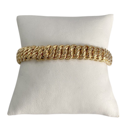 Second hand bracelet 750 yellow gold american mesh