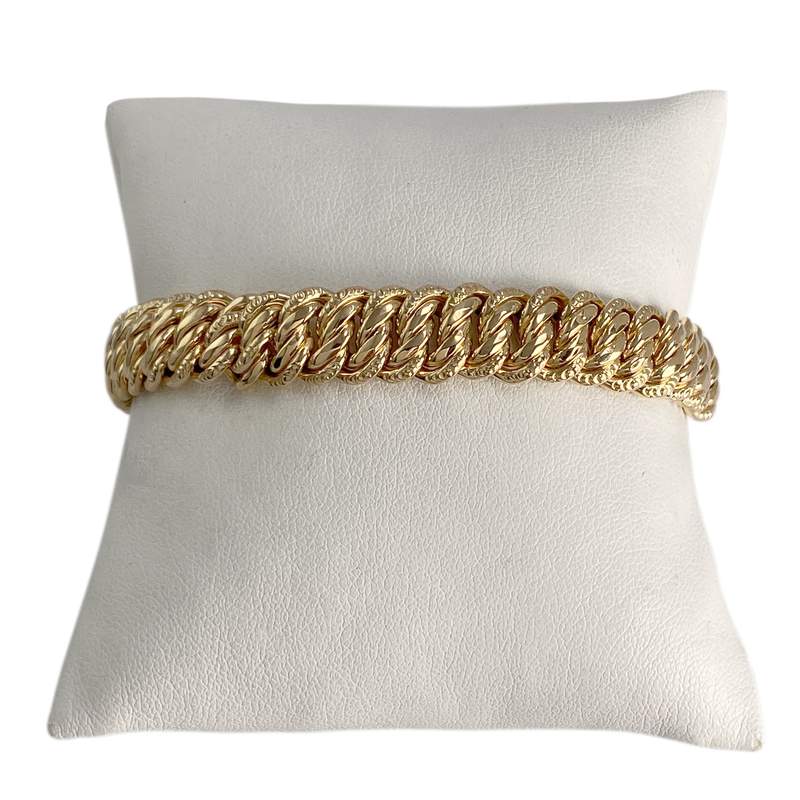 Bracelet d'occasion or 750 jaune maille américaine - vue 1