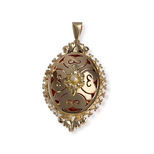 Pendentif d'occasion or 750 jaune perle
