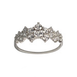 Bague d'occasion or 375 blanczirconias - vue 1