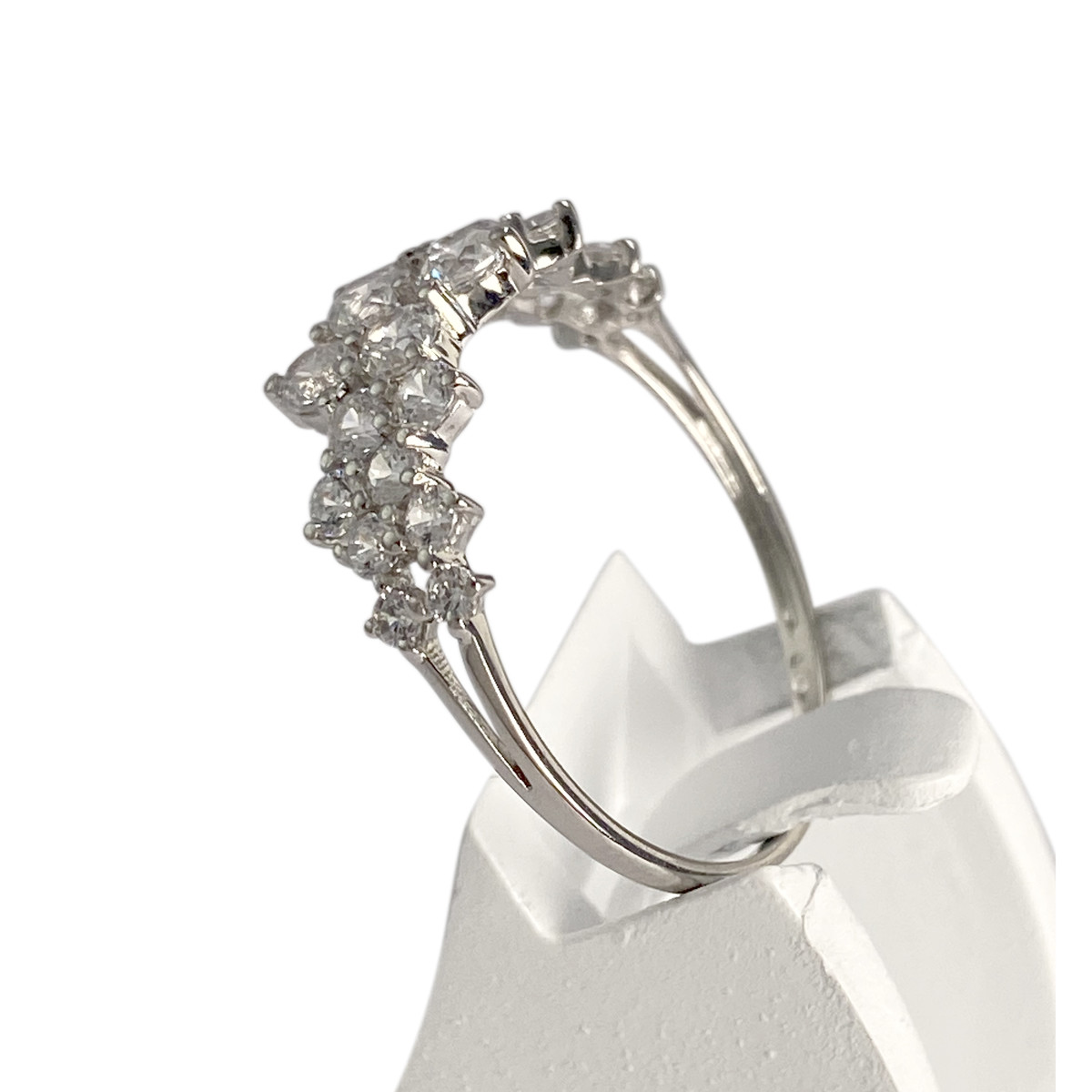 Bague d'occasion or 375 blanczirconias - vue 2