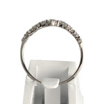 Second-hand gold ring 375 white zirconias - view 3
