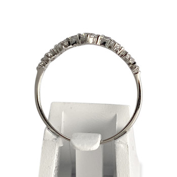 Second-hand gold ring 375 white zirconias