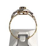 Bague d'occasion 2 ors 750 diamant saphir - vue 3