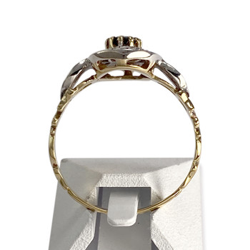 Bague d'occasion 2 ors 750 diamant saphir