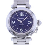 Montre d'occasion CARTIER Pasha femme automatique bracelet acier - vue D1