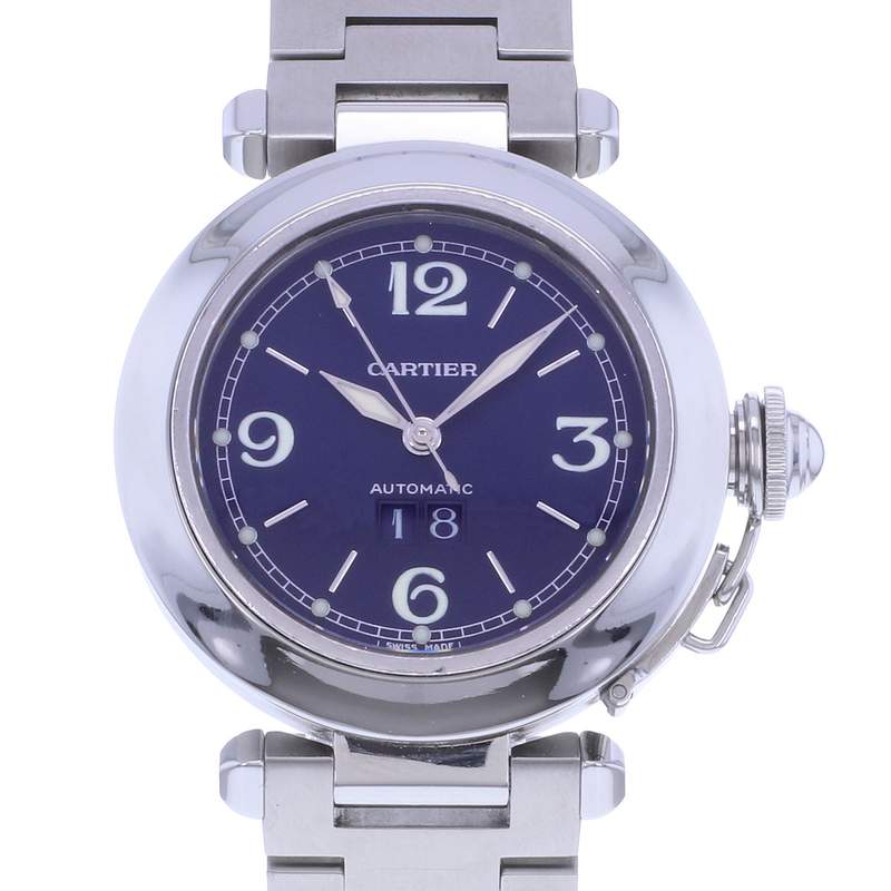 Montre d'occasion CARTIER Pasha femme automatique bracelet acier - vue D1