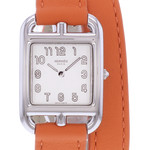 Montre d'occasion HERMES Cape Cod femme quartz bracelet cuir cresus - vue D1
