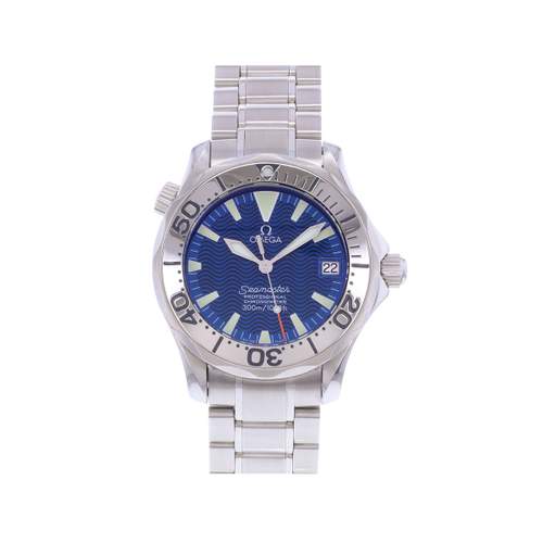 Tweedehands OMEGA Seamaster herenhorloge met quartz uurwerk en stalen armband